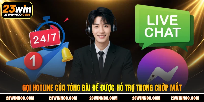 Gọi hotline của tổng đài để được hỗ trợ trong chớp mắt